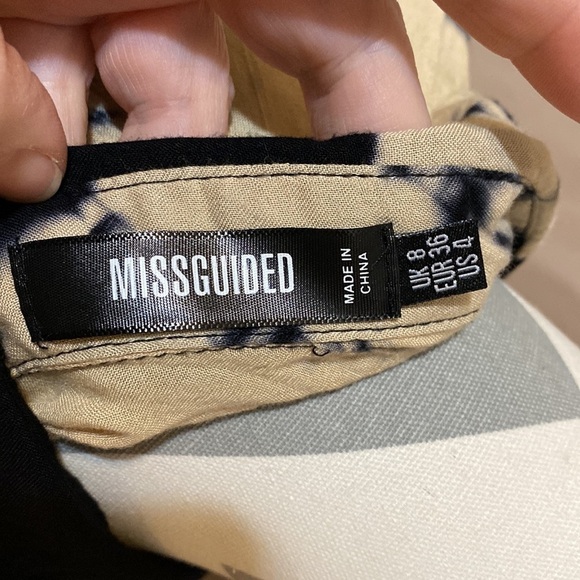 Misguided Size 4 Bleach Dyed Blouse - Picture 5 of 7